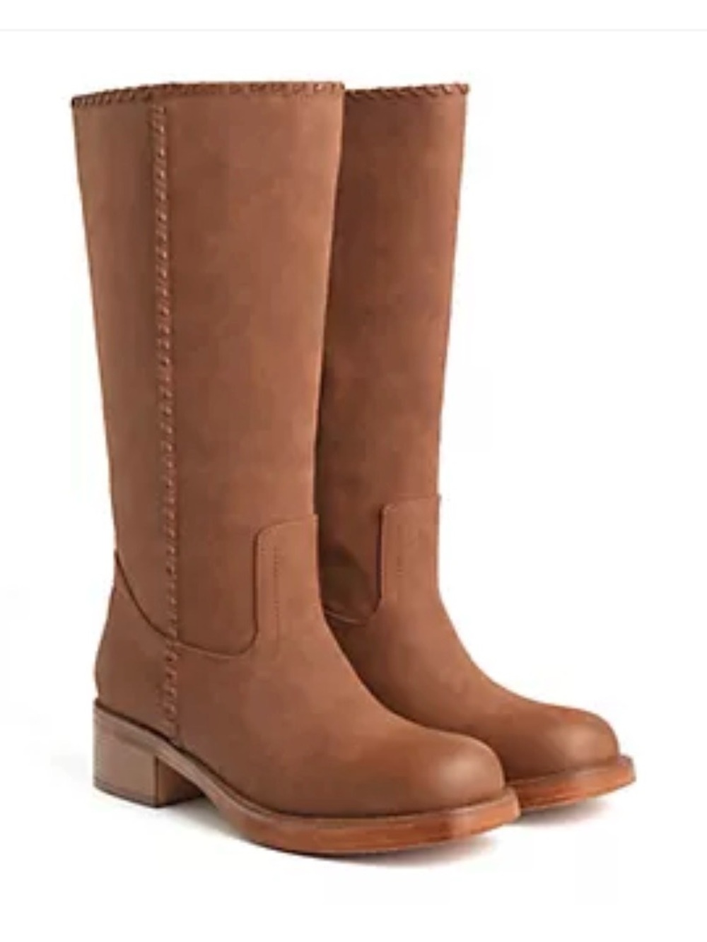 New York & Company Tall Brown Suede-Style Riding Boots